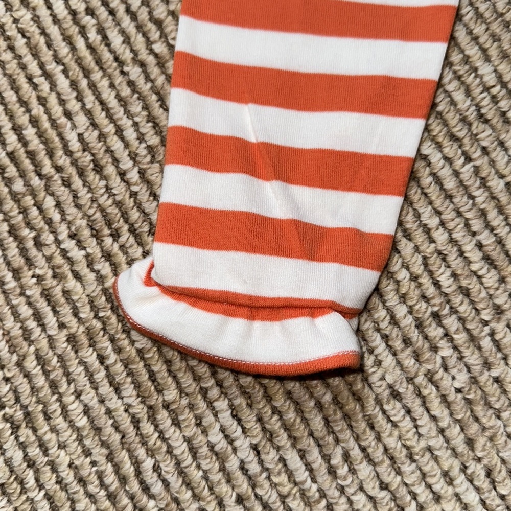NWT Gymboree Lil' Pumpkin orange and white (cream) toddler girl leggings 2T - Picture 2 of 5